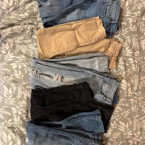 Hollister Women's Skinny Jeans - Blue, Tan, Black